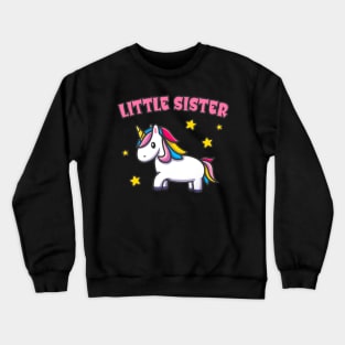 Little Sister Cute Unicorn Baby Crewneck Sweatshirt